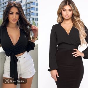 Fashion Nova Little White Lies blouse XL